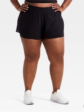 Women’s Black Active Shorts with Elastic Waistband